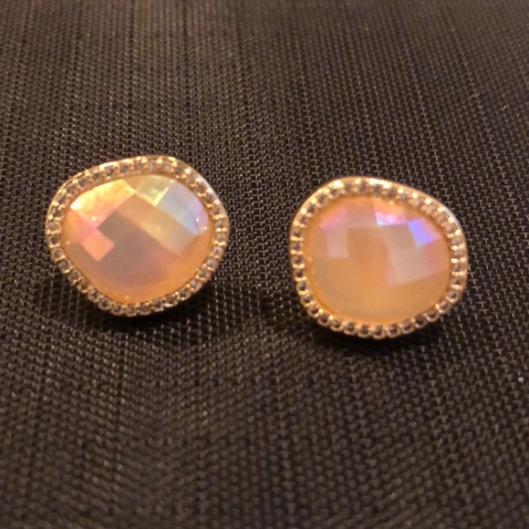 Marcia Moran Jewelry - Marcia Moran pierced earrings, pink in CZ